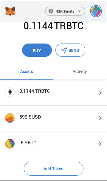 RBTC with Metamask